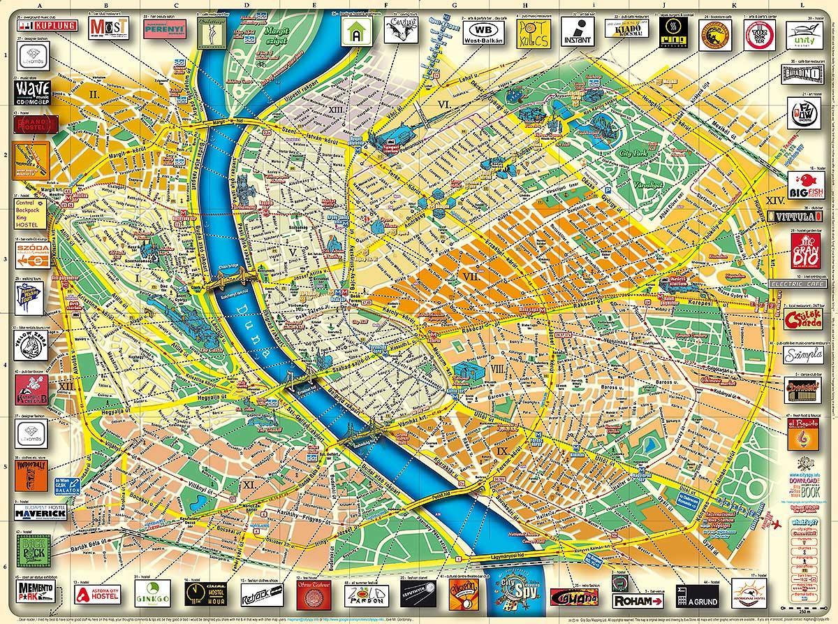 bản đồ của budapest công viên thành phố
