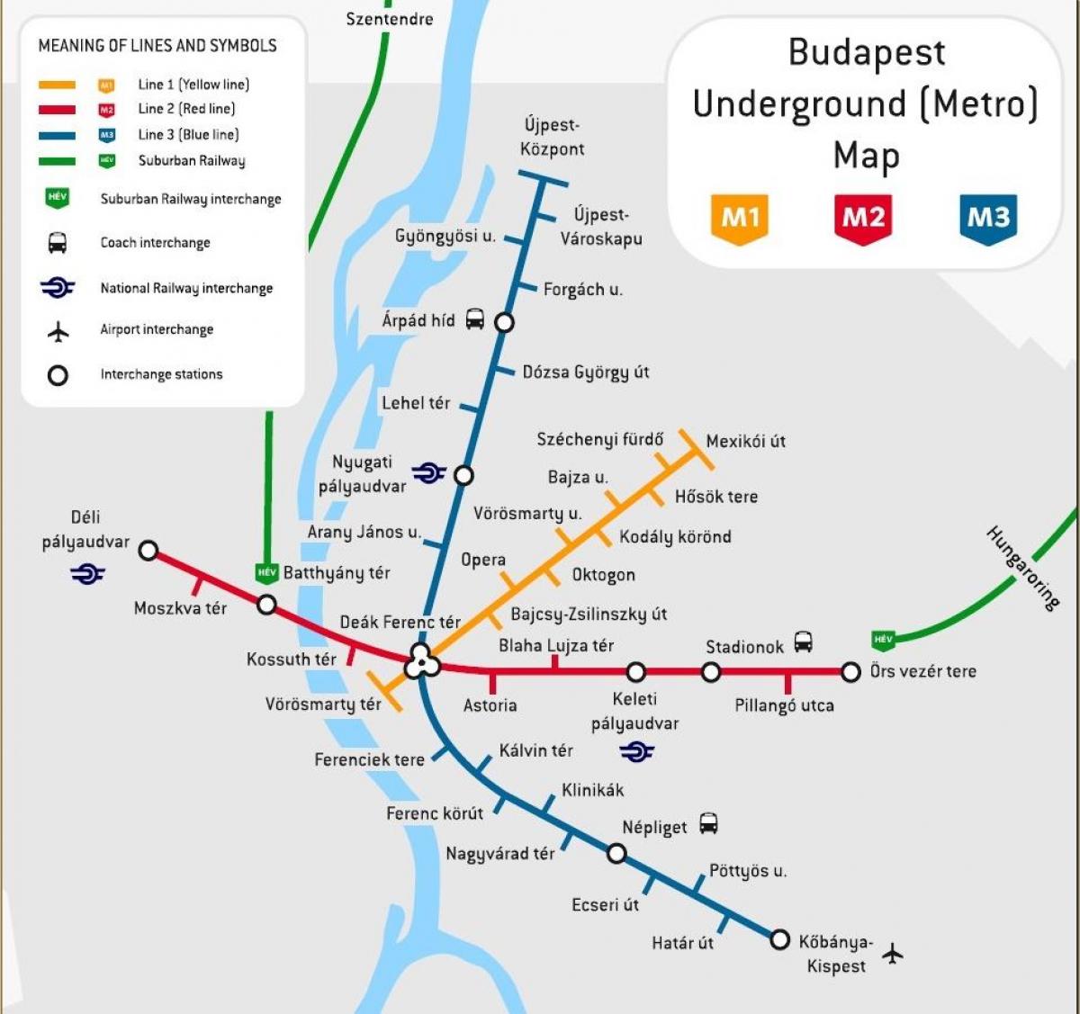 tàu điện ngầm bản đồ budapest hungary