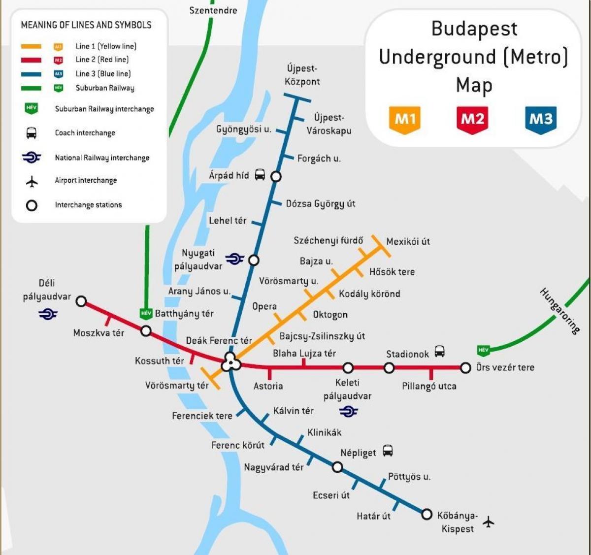 xe điện 2 budapest bản đồ