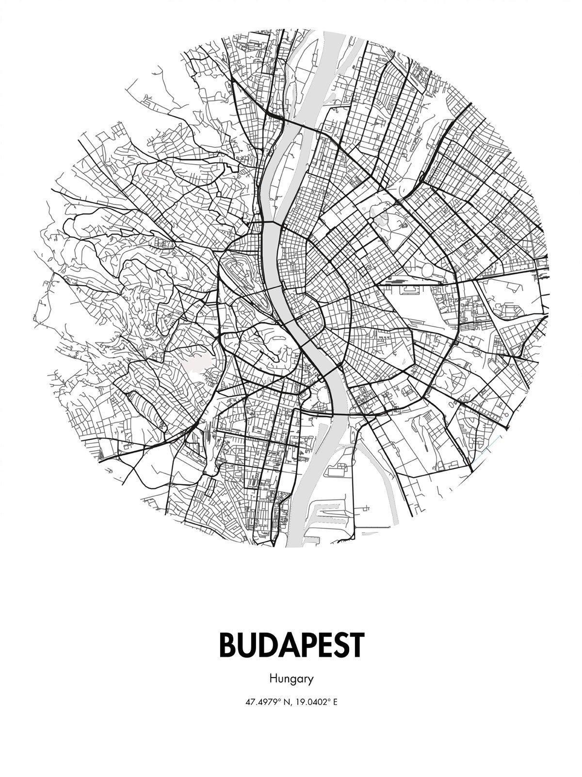 bản đồ của budapest nghệ thuật đường phố