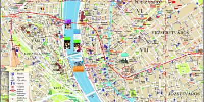 Đường phố, bản đồ của budapest trung tâm thành phố
