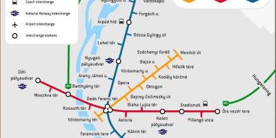 Tàu điện ngầm bản đồ budapest hungary