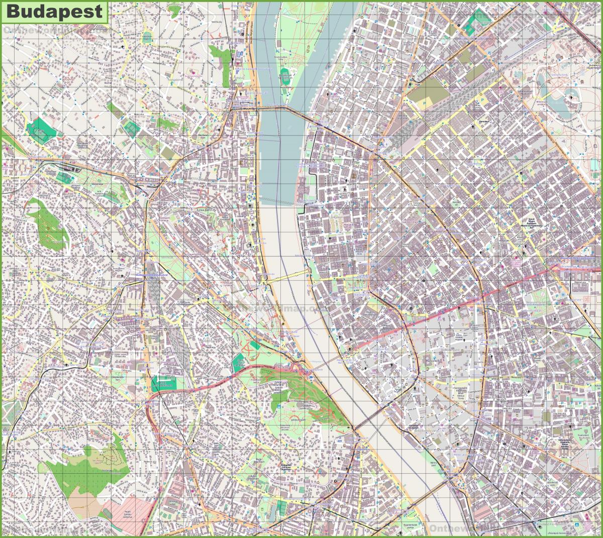 đường phố, bản đồ của budapest hungary