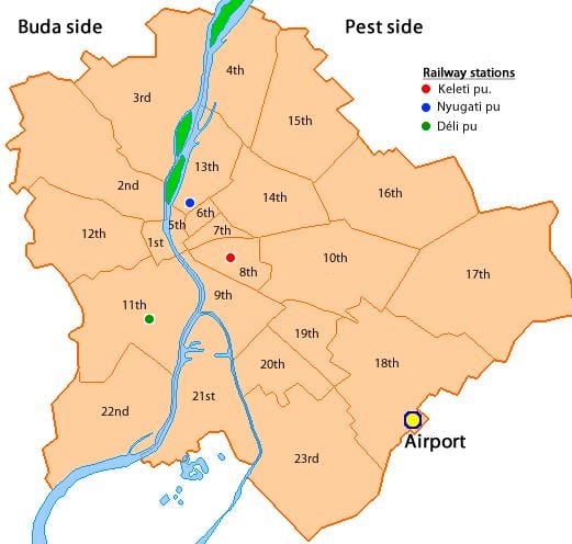budapest quận 8 bản đồ