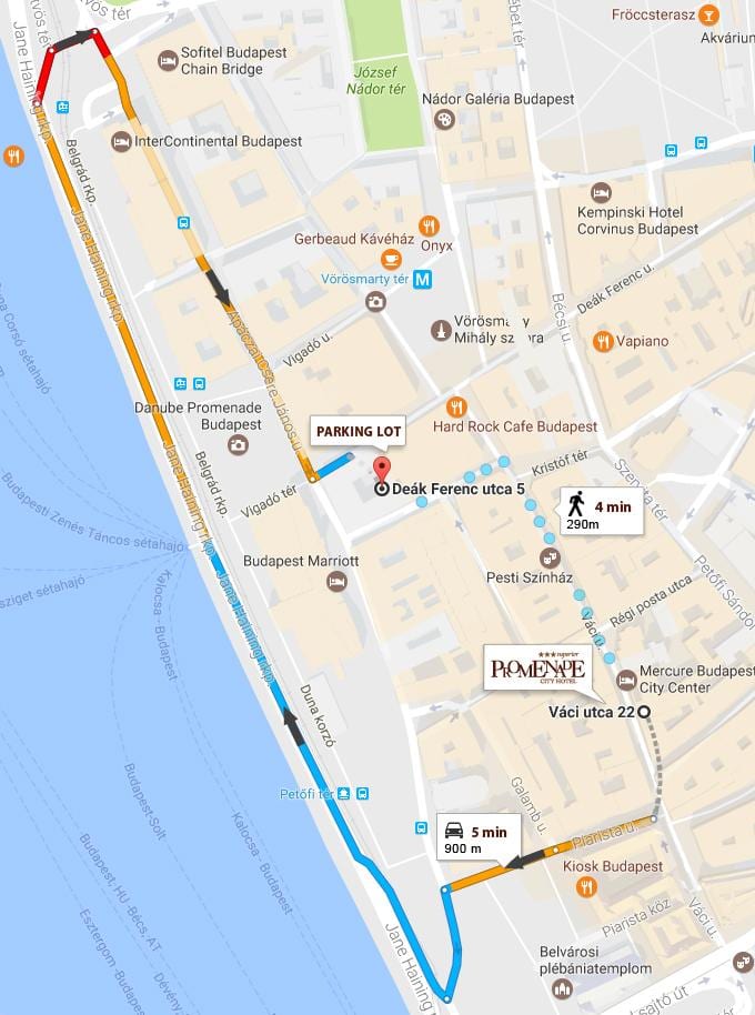 bản đồ của budapest bãi đỗ xe