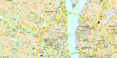 Budapest bản đồ trung tâm