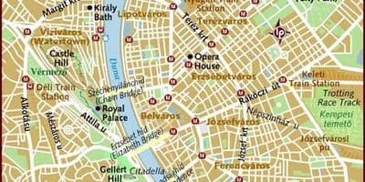 Bản đồ thành phố của budapest hungary
