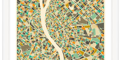 Budapest bản đồ áp phích