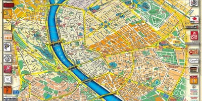 Bản đồ của budapest công viên thành phố