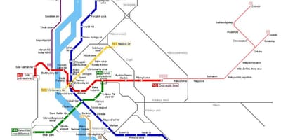 Bản đồ của budapest hev