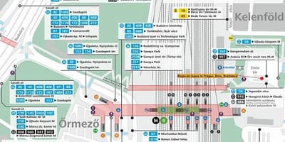 Bản đồ của budapest kelenfoe trạm