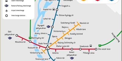 Budapest trạm xe buýt bản đồ