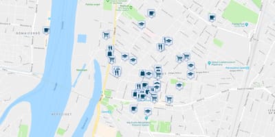 Bản đồ của budapest nhà hàng