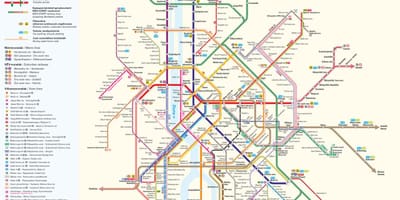 Budapest giao thông công cộng bản đồ