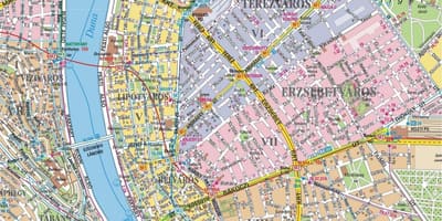 Bản đồ của quận ở budapest