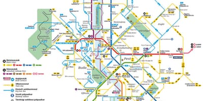 Budapest xe buýt bản đồ